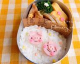 幼稚園 キャラ弁♡ぶたくん 簡単作り方4写真