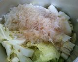 簡単 白菜 白滝 鶏しそ団子の ポン酢煮作り方4写真