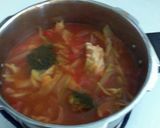 鶏むね肉とカットトマト缶のスープ作り方3写真