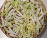 干し白菜とじゃこのペペロンチーノ作り方1写真