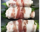 焼き鳥屋さんの☆豚バラしそ巻き作り方1写真