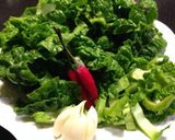 かつお菜のニンニク炒め〜タイ風〜作り方1写真