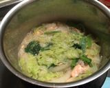 ぽかぽか♡鮭とほうれん草の豆乳スープ作り方4写真