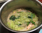 ぽかぽか♡鮭とほうれん草の豆乳スープ作り方4写真