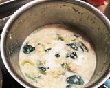 ぽかぽか♡鮭とほうれん草の豆乳スープ作り方5写真