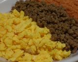 豚とタマゴの二色丼作り方4写真
