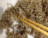 ゆで蕎麦をガレット風に作り方1写真