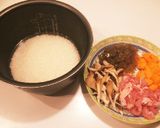 ☆鶏肉と舞茸のホカホカ炊き込み御飯☆作り方1写真
