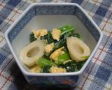 あと一品♪　小松菜と竹輪の卵炒め♬作り方8写真