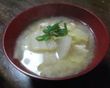 白菜と大根のお味噌汁作り方8写真