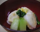 めっけもん♪チンゲン菜と揚げ餅のお吸い物作り方6写真