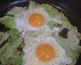 白菜の目玉焼きのせランチ作り方7写真