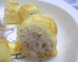 幼児食★チーズと薄焼きたまごの巻き寿司作り方6写真