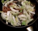 白菜とたまごの炒め物をご飯に乗せたもの作り方4写真