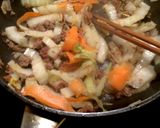 白菜とたまごの炒め物をご飯に乗せたもの作り方5写真