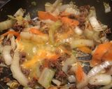 白菜とたまごの炒め物をご飯に乗せたもの作り方6写真