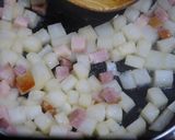 大根とベーコン・コーンのバター醤油炒め。作り方3写真