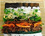 恵方巻にも☆焼肉ビビンバ太巻き☆巻き方作り方3写真