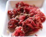 牛肉と長芋の味噌コチュ炒め作り方1写真