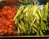 鳥から揚げのピリ辛レモン中華野菜乗せ作り方1写真