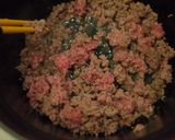 蓮根入り甘辛牛そぼろ作り方2写真