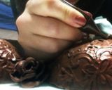 【究極のバレンタイン】チョコ製ブラ作り方13写真