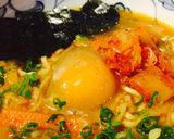 キムチ鍋しめに冷凍玉子味噌キムチラーメン作り方3写真
