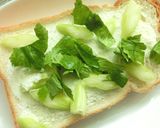 だし巻き卵×塩昆布＊セロリの和トースト作り方4写真