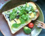 だし巻き卵×塩昆布＊セロリの和トースト作り方6写真
