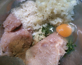 簡単 ヘルシー！ 鶏しそハンバーグ♪作り方3写真