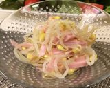 豆モヤシ&ハムのマヨ和え♪大量消費作り方3写真