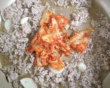 簡単☆豚キムチパスタ☆包丁不要作り方1写真