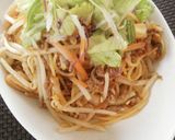簡単☆豚キムチパスタ☆包丁不要作り方5写真