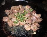 砂肝（砂ずり）の中華炒め辛味噌＆マヨ添え作り方6写真