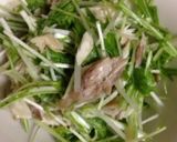水菜と焼きサバのサラダ作り方4写真