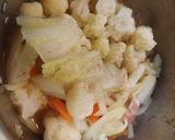 カリフラワーと白菜のスープ煮作り方8写真
