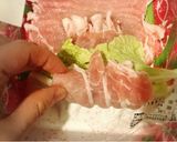 白菜の豚薄切り肉ロールと白菜のタレ作り方2写真