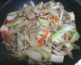 豚こまと白菜のすき焼き風炒め作り方3写真