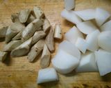 鶏肉 大根で 鶏大根 ごぼう入り♪作り方1写真