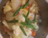 カリフラワーと白菜のスープ煮作り方10写真