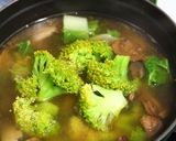白菜とキノコの味噌汁(배추버섯된장국)作り方4写真