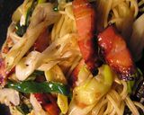 焼き下仁田葱とベーコンのパスタ♪作り方3写真