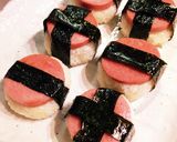 ボロニアソーセージで簡単！焼きおにぎり！作り方4写真