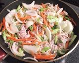なばなと豚肉の生姜味噌炒め作り方4写真