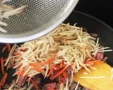 ガツンと男飯！合挽き肉できんぴらごぼう丼作り方4写真