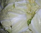 白菜と豚肉すき焼き風丼作り方1写真