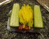ごま明太子とじゃこのおにぎらず作り方3写真