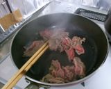 牛肉 人参 玉ねぎ ケチャップ炒め！作り方4写真