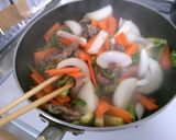 牛肉 人参 玉ねぎ ケチャップ炒め！作り方5写真