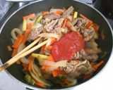 牛肉 人参 玉ねぎ ケチャップ炒め！作り方6写真